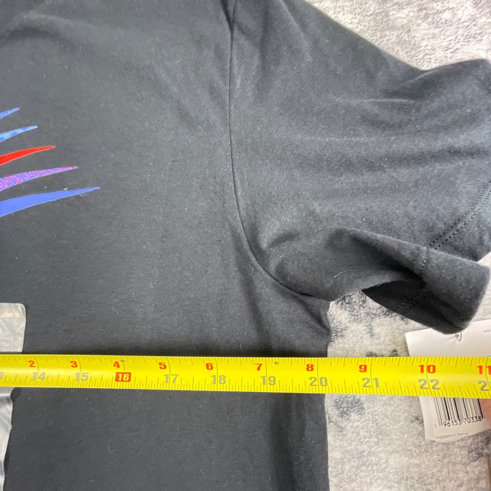 Nike Mens Medium Multi Swoosh T Shirt Black Graphic Solid Cotton Athleisure NWT - Picture 5 of 8